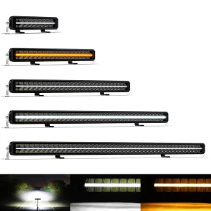 Led Ramp Light Bar Car Roof Rack Anti Glare Off Road Lights 52 50 Inch Led Light Bar Amber DRL 4X4 E-mark Approved