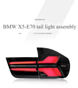 Led Tail Lights Plug and Play for 07 13 BMWs X5 E70 Taillight Assembly E70 Refitting New LED Rear Light Running Light