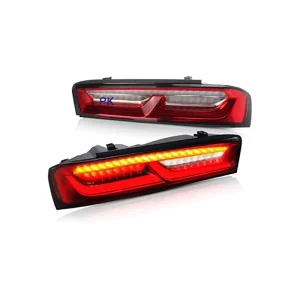 Led Tail Lights with Chevy Camaro W Amber Turn Signal W Sequential US Plug Smoke Lens Rear Lamp