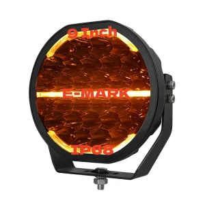 Led Truck 9” Orange White DRL Spot Beam LED Driving Light 150W 12000LM Truck Led Lights Truck Lights
