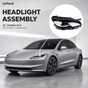 LinTech Durable Construction Direct OEM Fit LED Headlights High Luminance Headlight Assembly 1760889 00 F for Model 3 Highland
