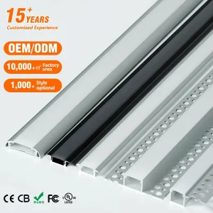Linear Lamp Aluminum Profile Decor Wall Trim Recessed Diffuser Channel Extruded Aluminum Profile for LED Strip Light