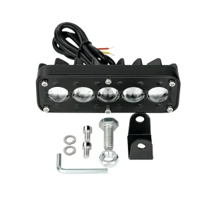 LiuHJG Auxiliary Light 5 Bead Lens Yellow White Flash and Red Car Mini Driving Fog Lights