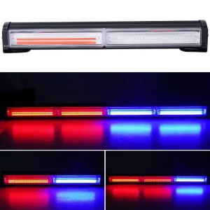 Long LED COB Light Bar 12V IP65 Waterproof Flashing Warning Light for Engineering Tractor Roof Emergency Use