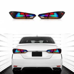 Long Service Life ABS Tail Light Kit for Toyota Camry Plug and Play Chrome Housing Clear Smoke RGB