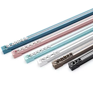 Low Profile Double Ceiling Curtain Track Durable Aluminum Window Guide Rail Smooth Sliding Curtain Rail for Home Decoration