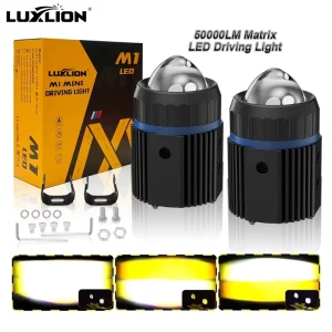 M1A Plus LED Headlights Fog Driving Lights Car Accessories 6000K 3000K Motorcycle Spotlight Auxiliary Lights