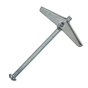 M5*90mm Spring Toggle Bolt Zinc Plated Carbon Steel Butterfly Hollow Wall Anchors for Ceiling Drywall Mounting
