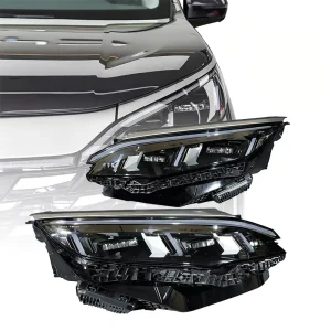 适用于比亚迪 M9 的 LED 头灯总成 带 DRL 功能的矩阵式 LED 头灯 带顺序转向灯 即插即用 防水