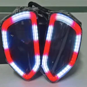 MISUN RGB Grille Lights Replacement for SRT Scat Pack Grille Smoke LED Lights Pig Nose Fit for Dodge Charger