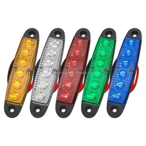MK-TM75 12V 6LED Turn Signal Warning Light Driving Light for Car Truck Trailer with White Red Yellow Green Blue