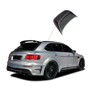 MSY Style Weave Carbon Fiber Taillight Trim Cover Rear Lamp Decor Panel for Bentley Bentayga