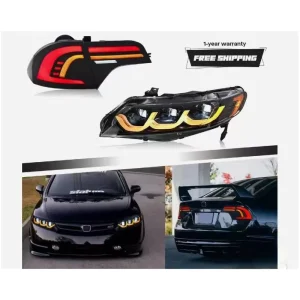 MX Waterproof LED Headlamp Tail Lamp Modified Upgrades Headlights for HONDA civic Head Lamp