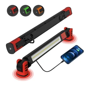 Magnetic LED Underhood Work Light Super Bright 1600LM Type C Rechargeable Hook & Tactical Design Car Repair & Mechanic Tool
