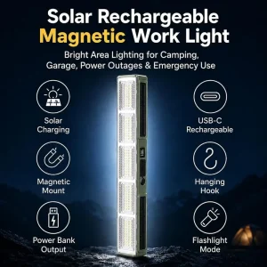 Magnetic Work Light 7500mAh Rechargeable Inspection Lamp Waterproof Portable Emergency Lamp with Hook for Camping Repair