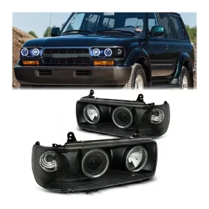 Maictop LED Headlight Assembly Front Head Lamp for Toyota Land Cruiser LC80 FJ80 FZJ80 Spare Parts Car Parts
