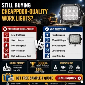 Marine Deck Light Mining Equipment Light Off Road Work Light 50G Shockproof Heavy Equipment Light