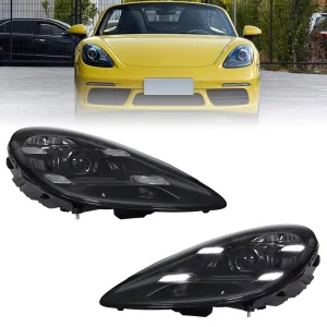 Matrix LED Headlight Assembly Modified Compatible for Porsche 718 Cayman Boxster for LED DRL