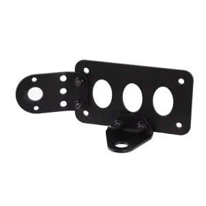 Matte Black Aluminum Motorcycle License Plate Bracket Retro Modified Side Turn Signal Tail Light Holder Accessories
