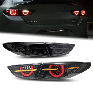 Mazdas 3 Tail Light LED Tail Lights Assembly Axelas Sequential Turn Signal DRL Animation Car Back Lamps