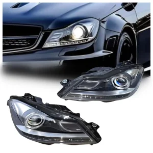 Mercedes Benz C Class W204 LED Headlight Assembly for C200 C300 6000K Color Temperature Supports