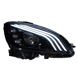 Mercedes Benz C Class W204 Modified Headlight Assembly C180 C200 Upgrade Maybach Style Daytime Running Lights 30W OE