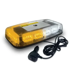 Mini 48W LED Strobe Light Bar SAE Top Roof Magnetic Hazard Flashing Rotation Emergency Safety Light Clear Lens Warning