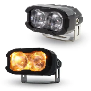 Mini Auxiliary High grade Aviation Aluminum LED Driving Lights 304 Stainless Steel Bracket Cool White Amber Backlight