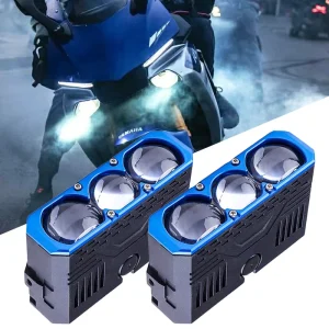 Mini Auxiliary Lights Car Front Three Eyes Grille Lights Motorcycle Headlights Lighting Systems