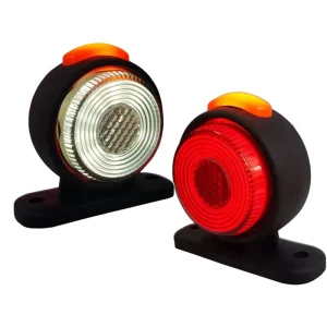 Mini LED Side Marker Lights Side Rear Position Clearance Signal Lamp Red White Amber 12/24V for Truck Trailer Lorry
