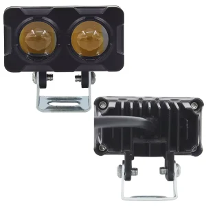 Mini Motorcycle Spot Driving Light High Power LED Work Fog Lamp Auxiliary Laser Double Color Spotlight for Motorbike