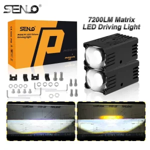 Mini P1 7400LM Mini Driving Lights Motorcycle Fog Light Mini Car Spotlight Auxiliary Driving Lamp for Vehicle