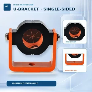 Mini Prism Reflector with L Shape Mount for Tunnel Metro Building Settlement Monitoring and Surveying