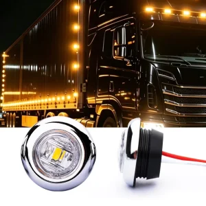 Mini Round 3 LED DC12V High Brightness Side Marker Light Grommet Mount Truck Decorative Luz De Despeje for Trailers Buses