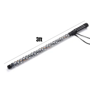 Mining Buggy Led Whip Lights Remote Control Whip Led Antennas Safety 360 RGB Spiral Light Whip for ATV UTV RZR Truck Motorcycle