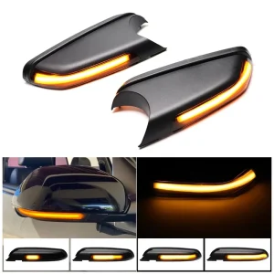 Mirror Dynamic Turn Signal Lights for Volkswagen VW Polo MK4 Vento Skoda Octavia 2PCS Yellow Sequential Indicator Blinker Lamps