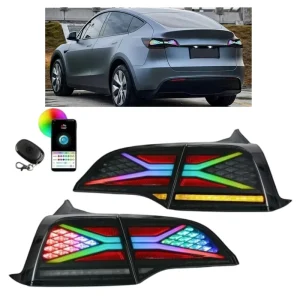Model 3 Y RGB Upgrade Taillights Led Rear Lamps Assembly Modified Dynamic Streamer Light for Tesla Model 3 Model Y