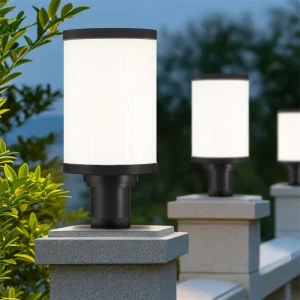Modern Black Finished Aluminum Ip44 Waterproof Led Exterior Light for Garden Patio Porch Entrance Fence Gate