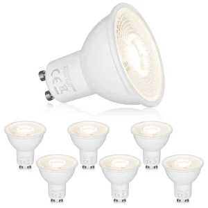 Modern Design GU10 LED Bulbs 6W MR16 Spotlight Plastic Aluminum 3000K/4000K/6000K Color Options IP44 for Indoor Outdoor Lighting