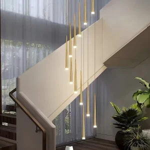 Modern Glass Chandelier Custom Lighting for Luxury Villa Interior