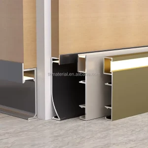 Modern Hotel LED Profile Aluminum Recessed Skirting Board with LED Baseboard Trim Moulding for Floor Decoration Lighting Skirt