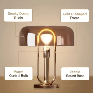 Modern Iron Eco Friendly Simple AC Powered Portable Table Lamp for Bedroom Decor