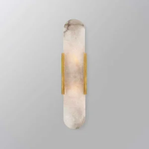 Modern Nordic Marble Sconce LED Bedside Light Aluminum Capsule Alabaster Stone Background Wall Lamp Home Hotel Living Room Decor