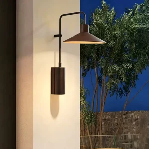 Modern Outdoor Wall Lamp Waterproof IP65 Stainless Steel Aluminum Construction Warm White for Garden Exterior
