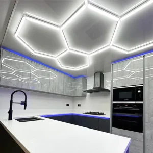 Modern Style Home Decorative Hexagon LED Lighting IP54 Rated 6500K White 180 Beam Angle DIY Assembly Design for Home Interior