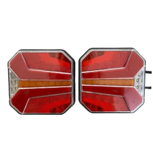 Modern square LED Tail Lights 12 24V Brake Stop Light Turn signal Indicator Light Reverse Back Light for Trailer Truck RV Atv