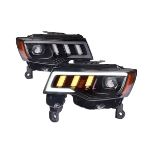 Modified 12V LED Headlight Assembly for Grand Cherokee with Lens DRL Turn Signal
