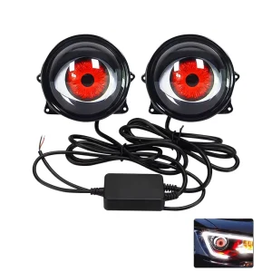 Modified 3 Inch Dynamic LED Blinking Devil Eye Car Light New Style Decorative Lens with Remote Auto Exterior Lighting