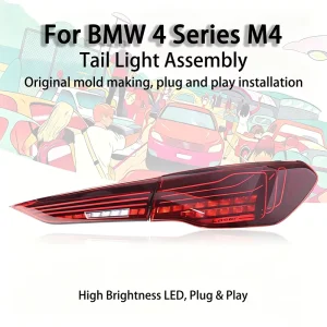 Modified Car LED Tail Light Assembly Dynamic Sequential Turn Signal High Brightness Plug & Play Replacement Rear Taillights