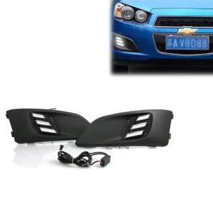 Modified Drl Led Daytime Running Lights Headlights Front Fog Lights Auto Lighting Systems for Chevrolet Aveo